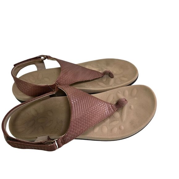 Utenag Arch Support Orthotic Adjustable Thong Sandals Faux Leather Size 40/9 - Picture 2 of 13